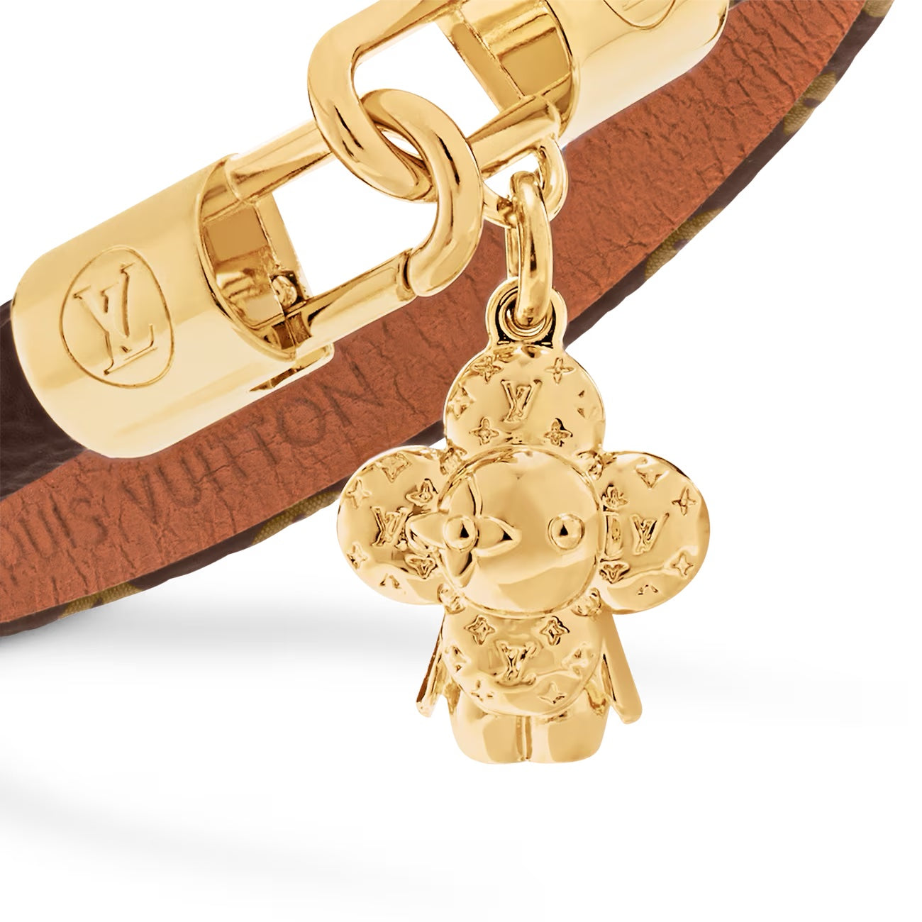 LOUIS VUITTON VIVIENNE MONOGRAM CHARM LEATHER BRACELET