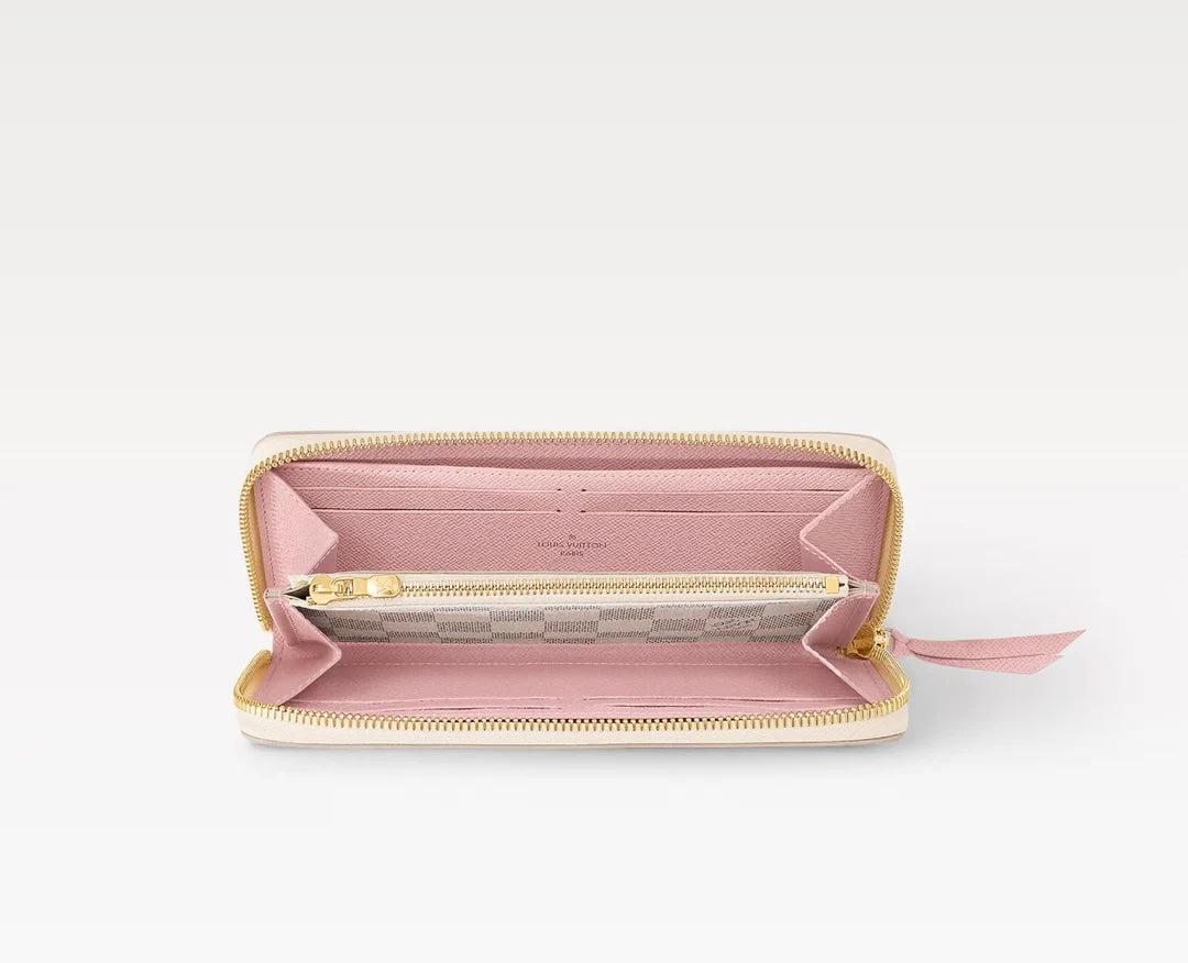 LOUIS VUITTON DAMIER AZUR CLÃMENCE WALLET- ROSE BALLERINE