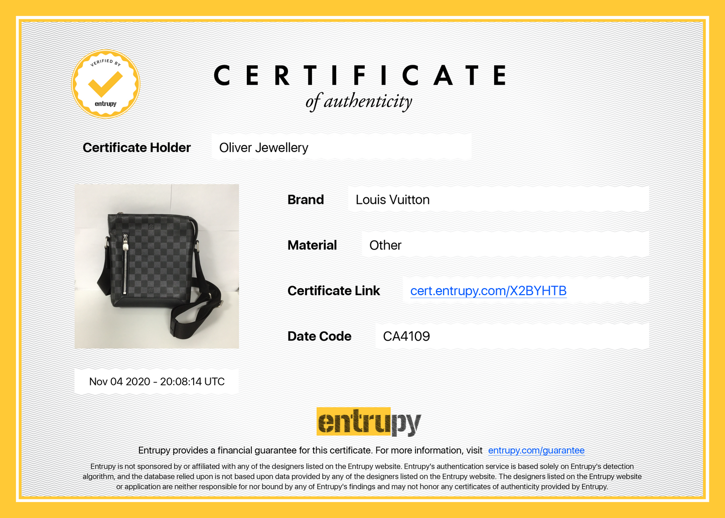 Louis Vuitton 2019 Damier Infini Discovery Messenger BB