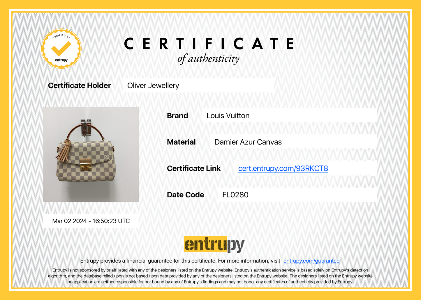 Louis Vuitton 2020 Damier Azur Croisette