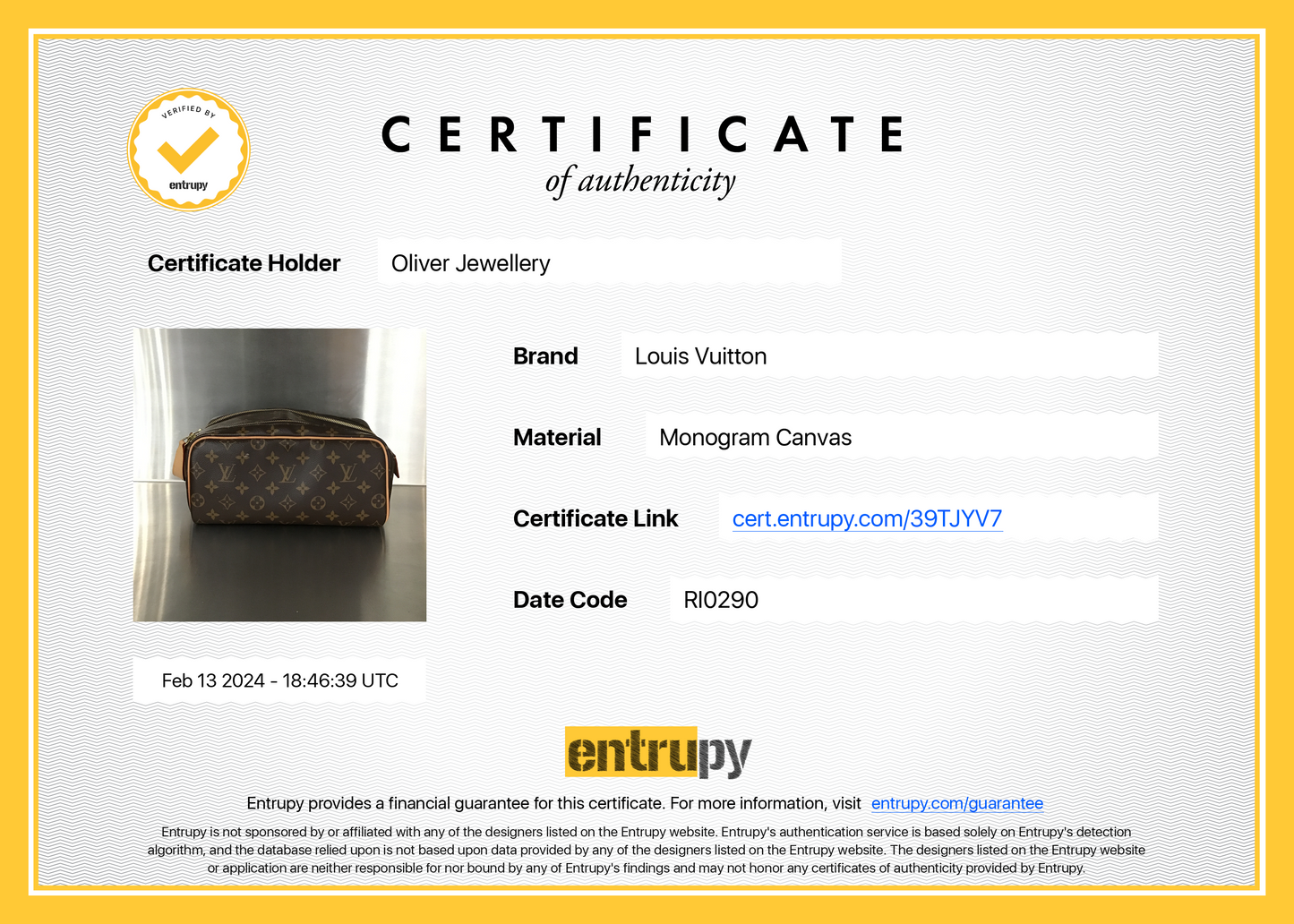 Louis Vuitton 2020 Monogram Dopp Kit Toilet Pouch