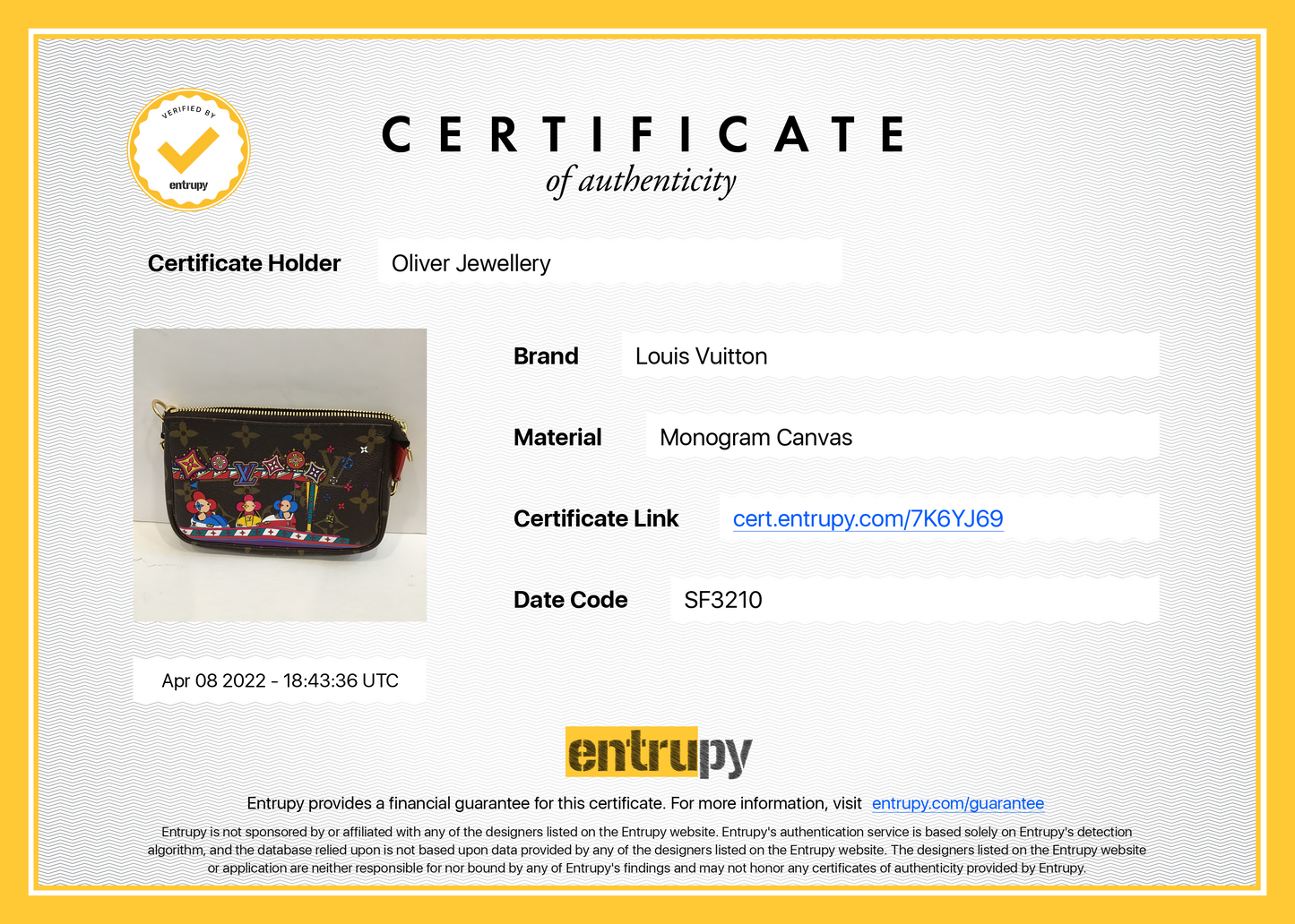 Louis Vuitton 2020 Monogram Vivienne Animation Mini Pochette Accessories