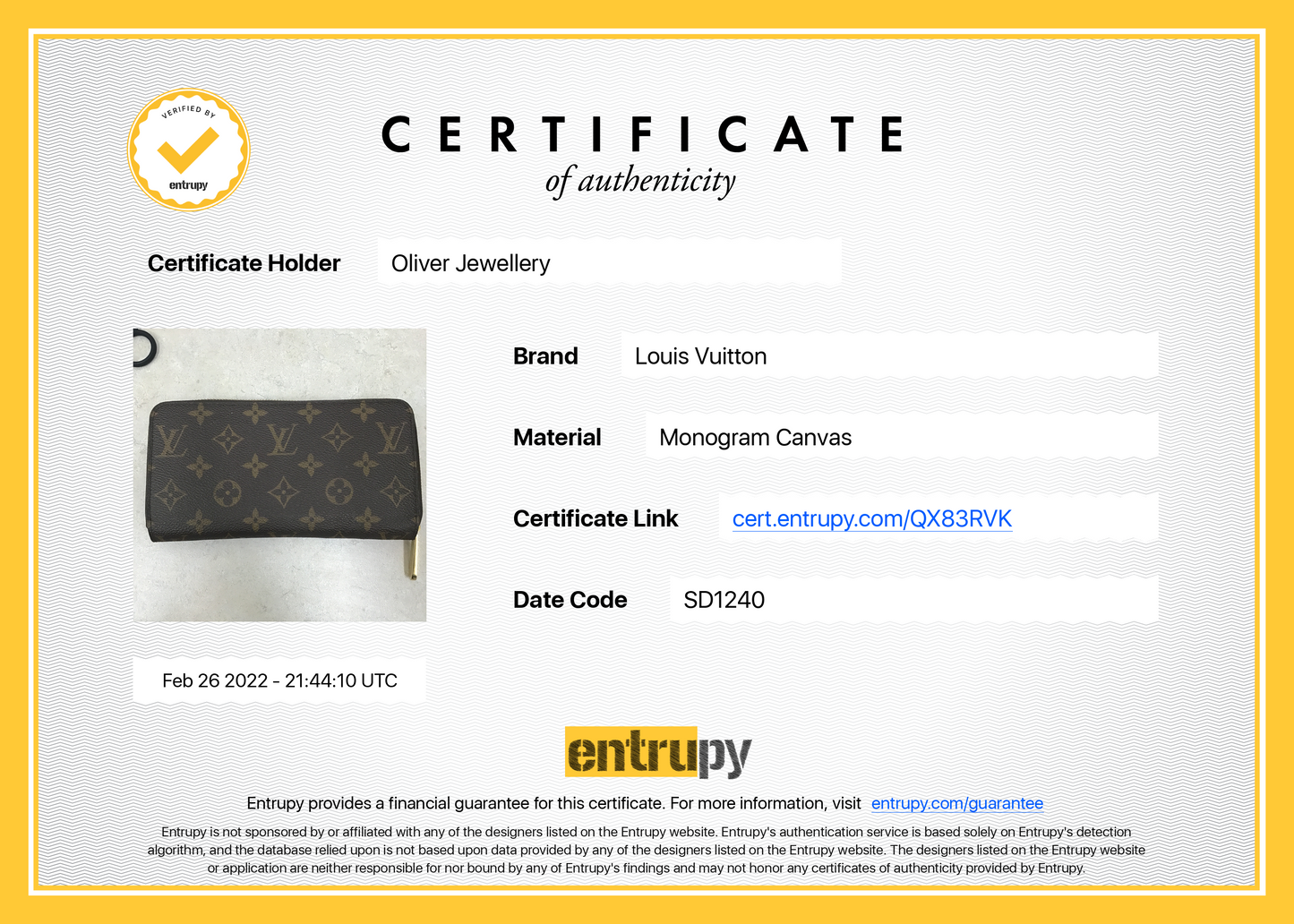 Louis Vuitton 2020 Monogram Zippy Wallet
