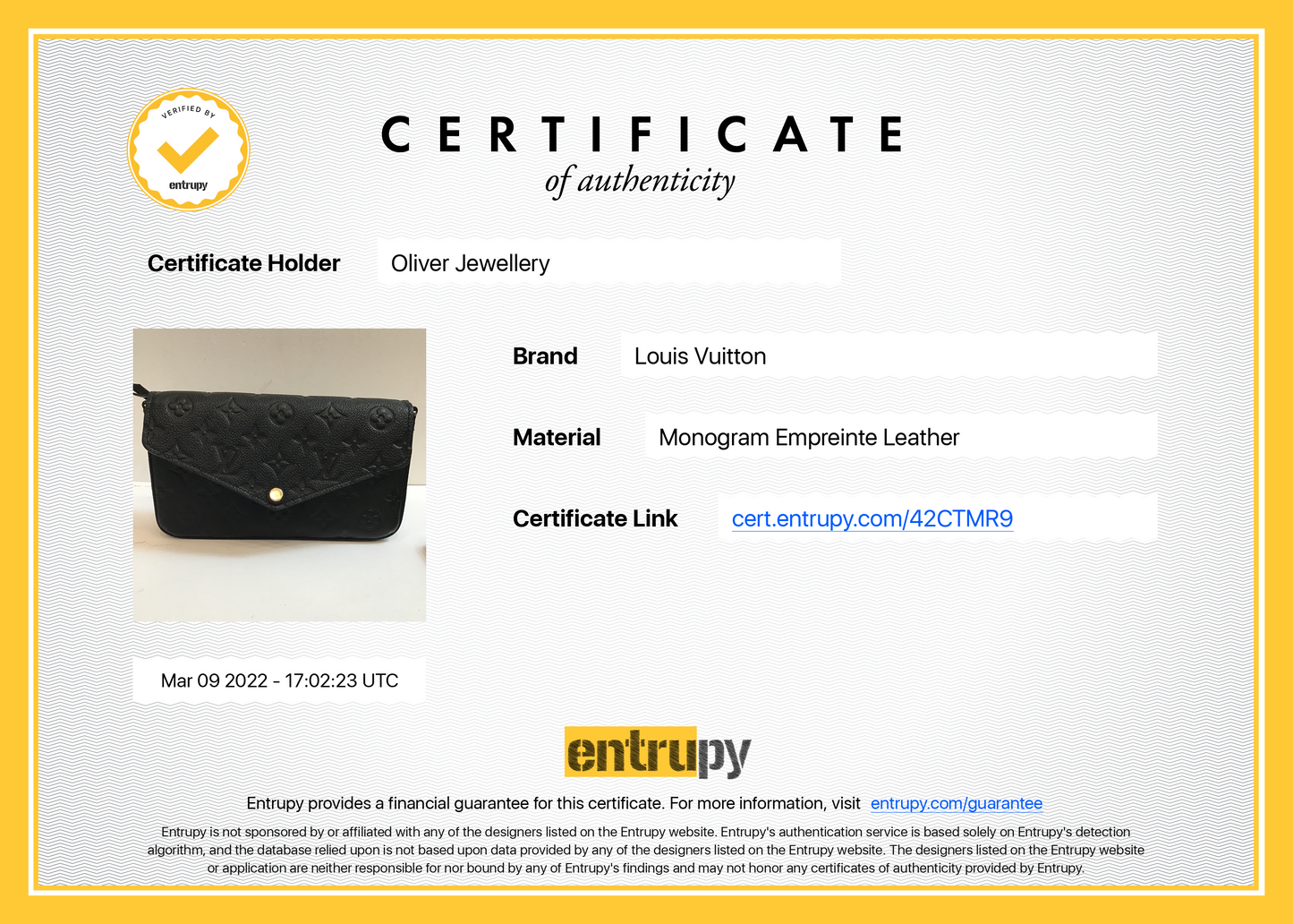 Louis Vuitton 2021 Black Monogram Empreinte Felicie Pochette Bag