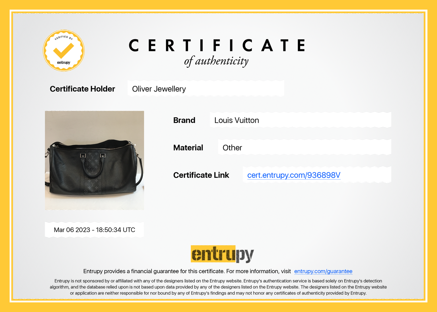 Louis Vuitton 2021 Black Taiga Leather and Monogram Eclipse Keepall Bandouliere 50