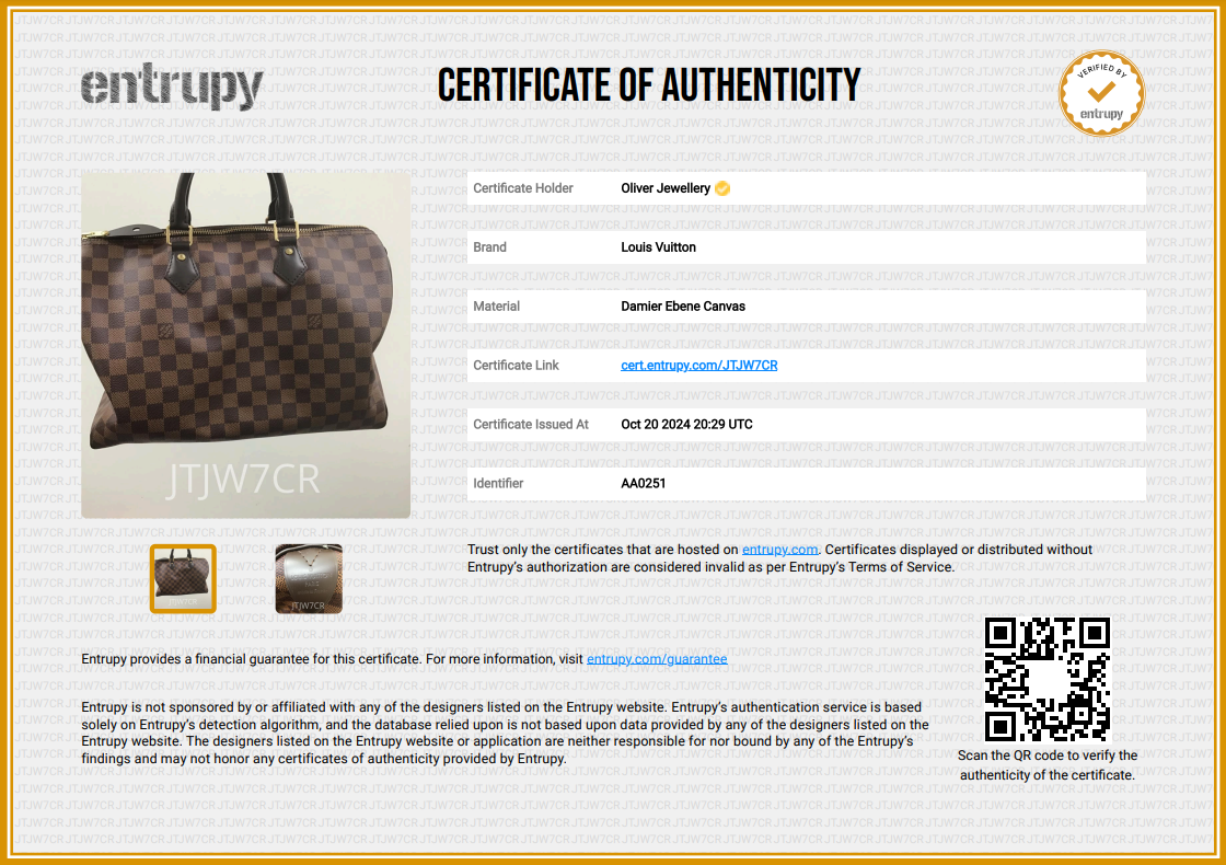 Louis Vuitton 2021 Damier Ebene Speedy 35