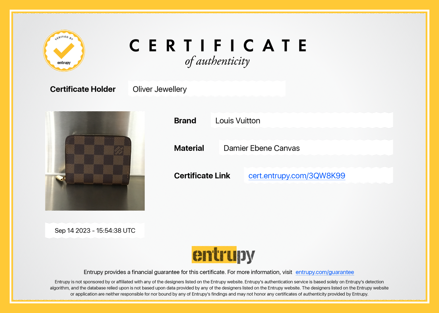 Louis Vuitton 2022 Damien Ebene Zippy Coin Purse
