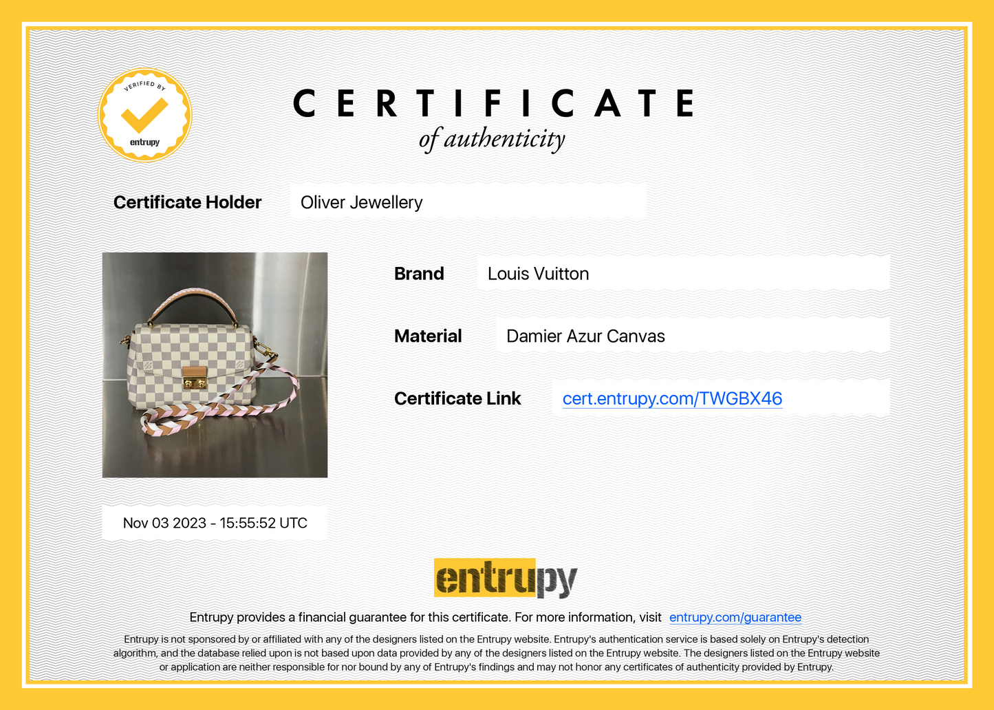 Louis Vuitton 2022 Damier Azur Braided Croisette