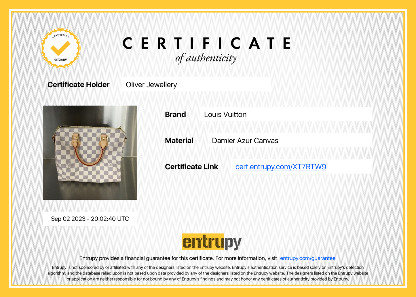 Louis Vuitton 2022 Damier Azur Speedy Bandouliere 25