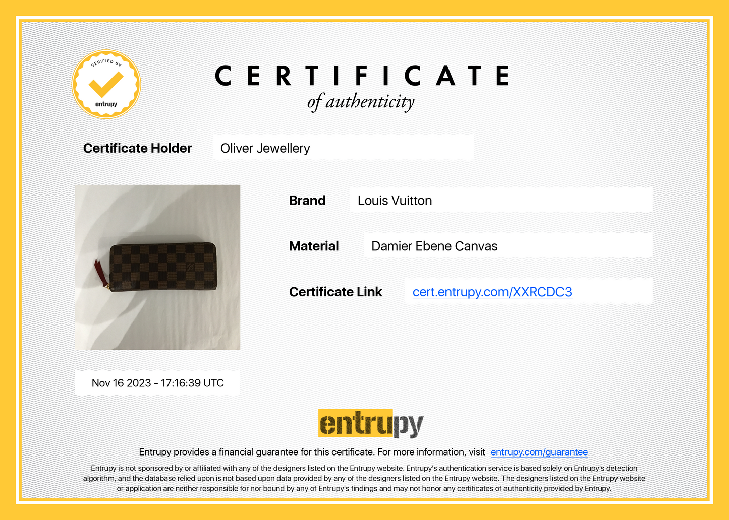 Louis Vuitton 2022 Damier Ebene Clemence Wallet