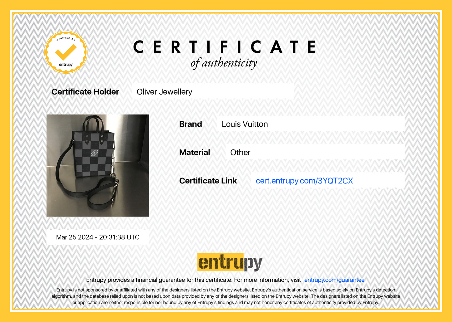 Louis Vuitton 2022 Damier Graphite Sac Plat XS