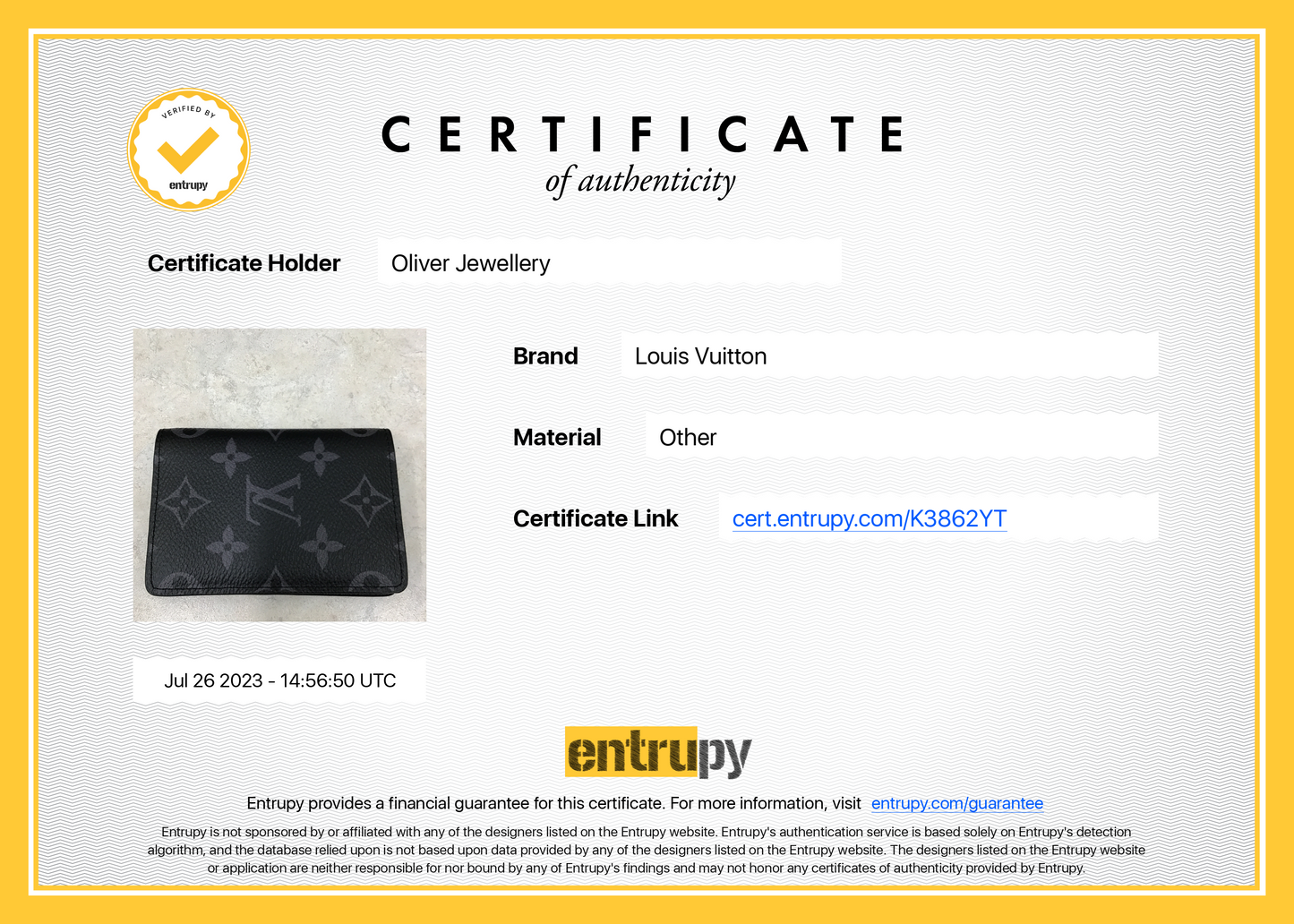 Louis Vuitton 2022 Monogram Eclipse Pocket Organizer