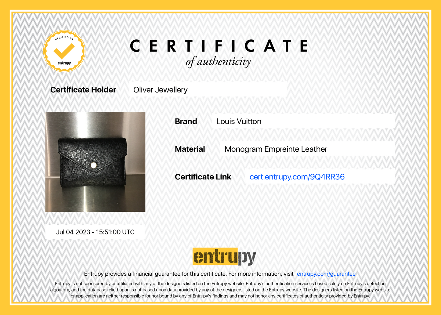 Louis Vuitton 2022 Monogram Empreinte Leather Victorine Wallet