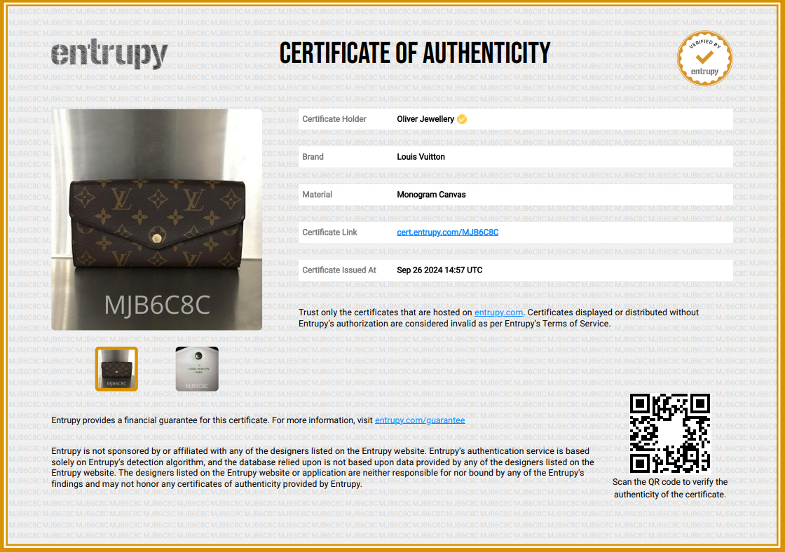 Louis Vuitton 2022 Monogram Sarah NM Wallet