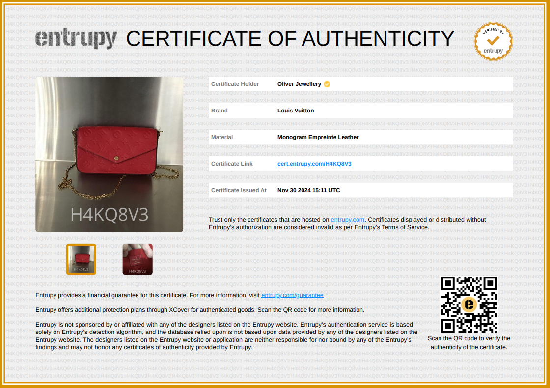 Louis Vuitton 2022 Red Monogram Empreinte Leather Felicie Pochette