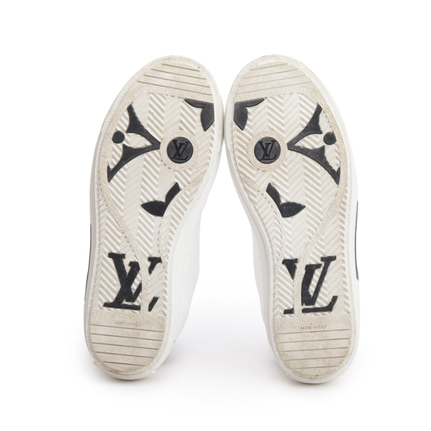 Louis Vuitton 2022 White Calfskin Leather Charlie Trainer Sneakers, Size 38