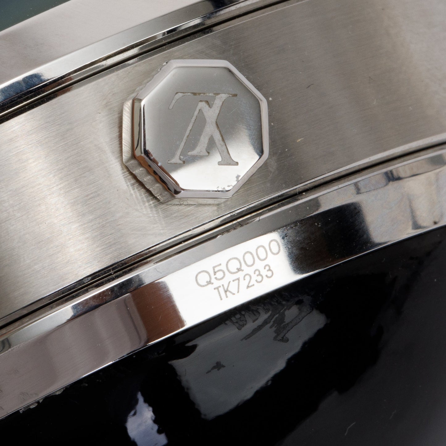 Louis Vuitton 2023 Silver Tone Metal Black Lacquer Escale Timezone Table Clock