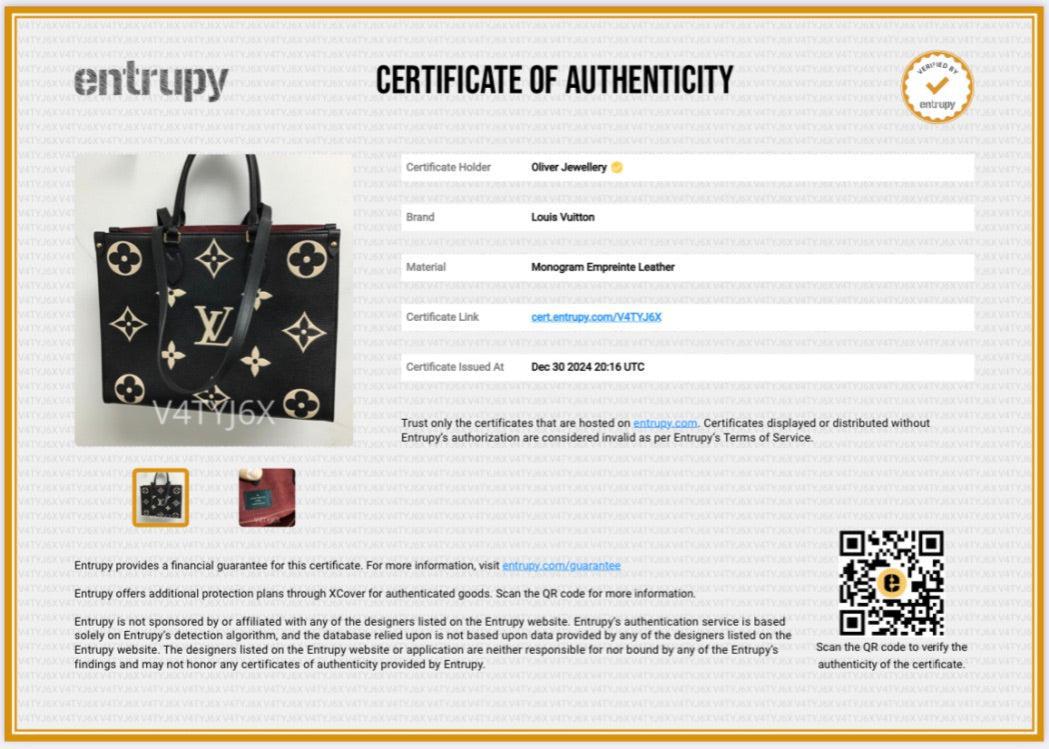 Louis Vuitton Bicolor Monogram Empreinte Leather OnTheGo MM