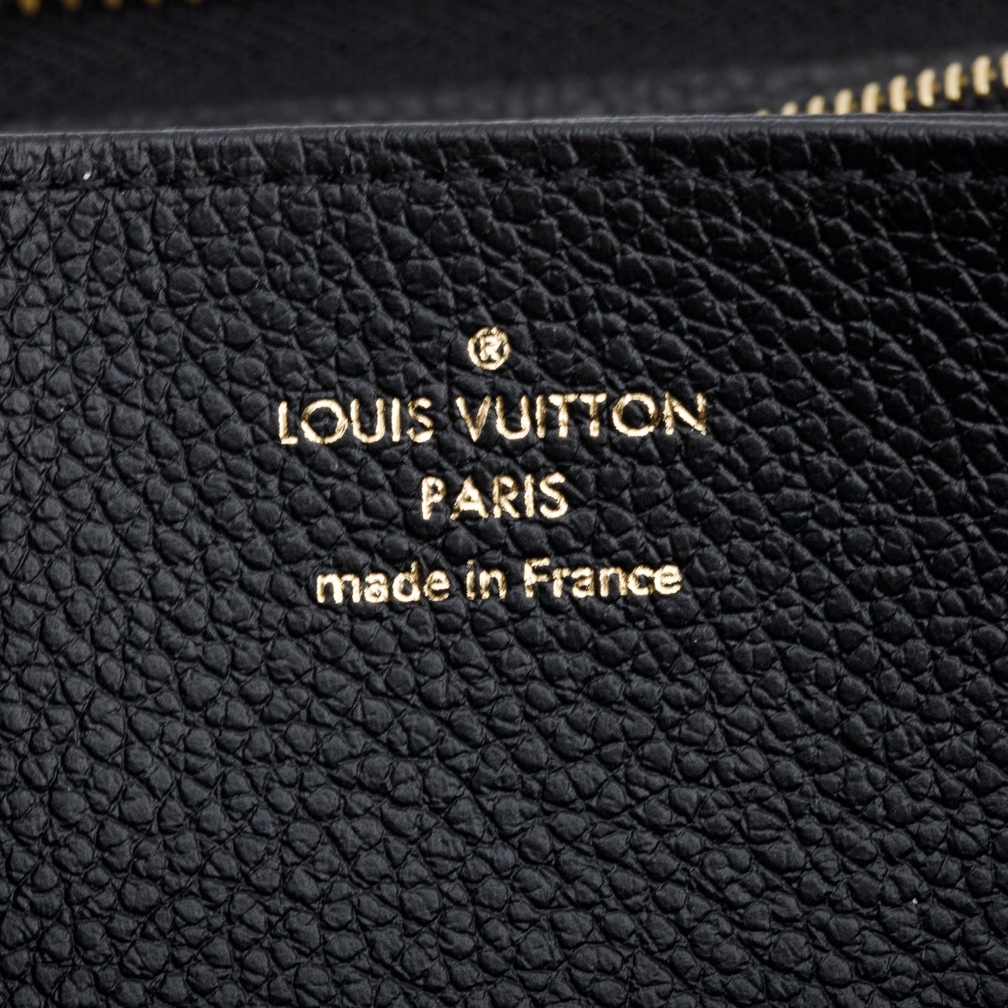 Louis Vuitton Black Beige Monogram Giant Bicolor Empreinte Leather Zippy Wallet