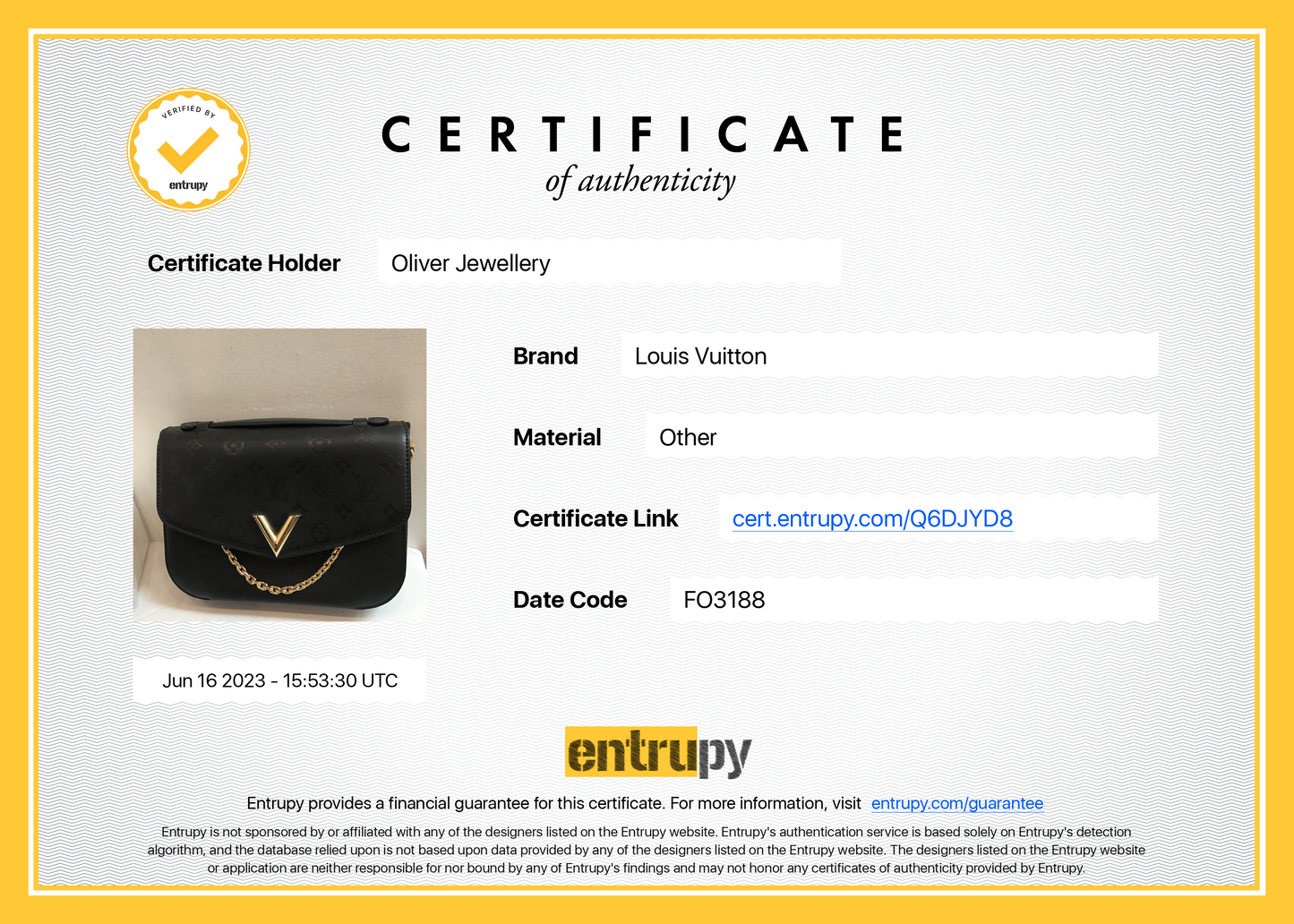 Louis Vuitton Black Calfskin Monogram Very Messenger Bag