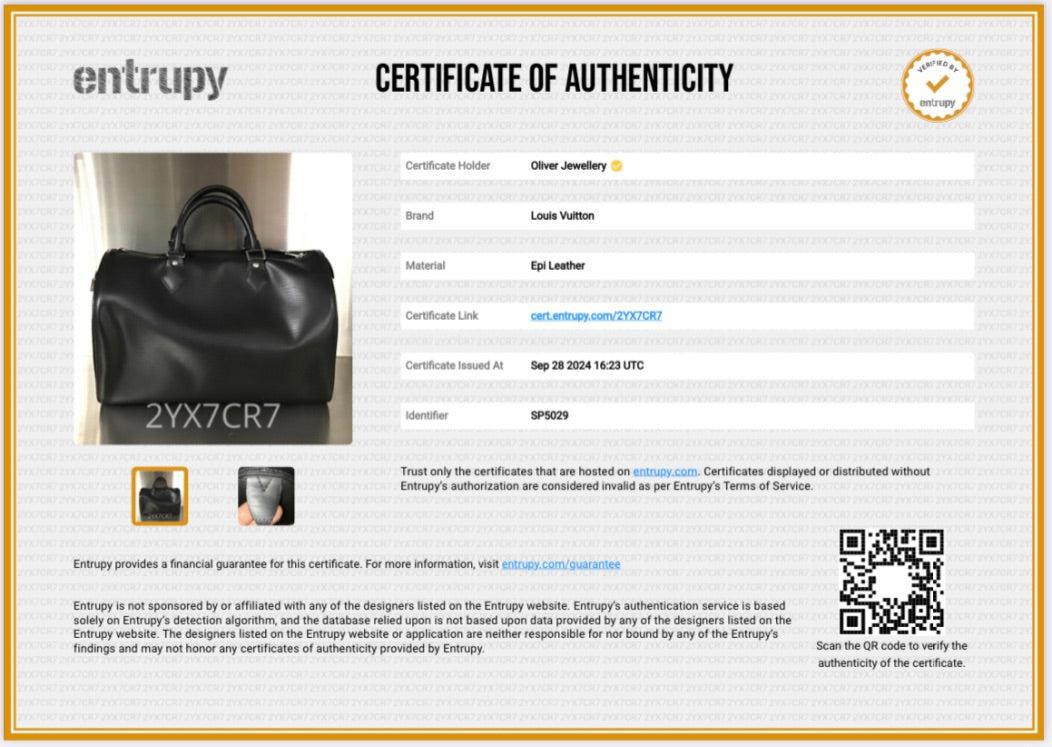 Louis Vuitton Black Epi Leather Speedy 35