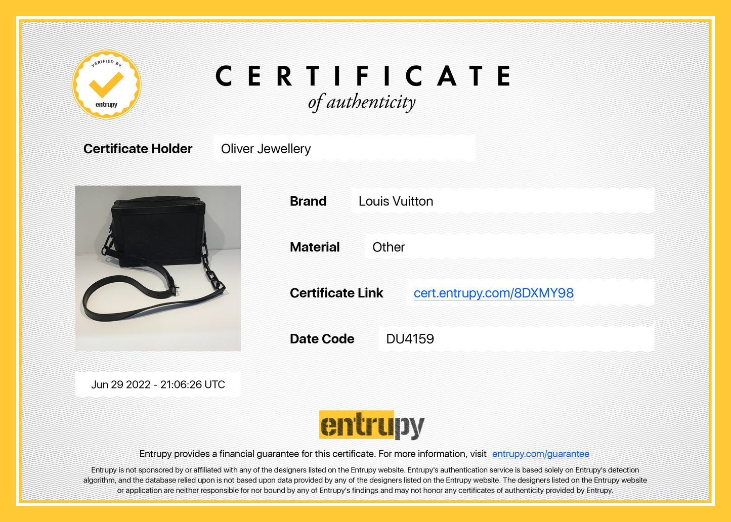 Louis Vuitton Black Monogram Taurillon Soft Trunk Bag
