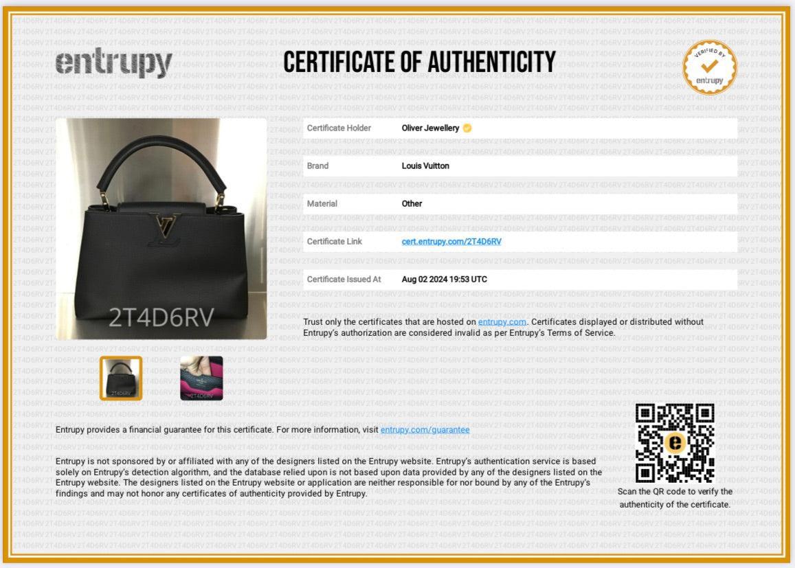Louis Vuitton Black Taurillon Leather Capucines PM