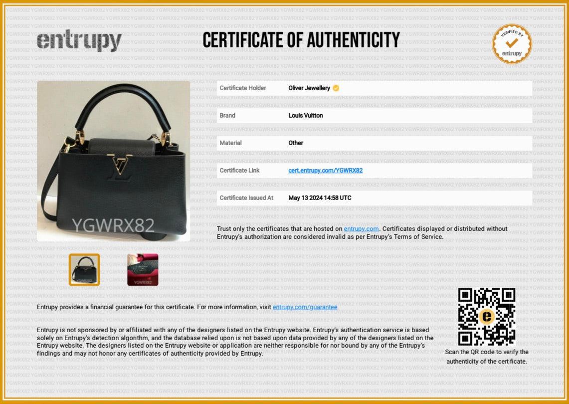 Louis Vuitton Black Taurillon Leather Capucines PM
