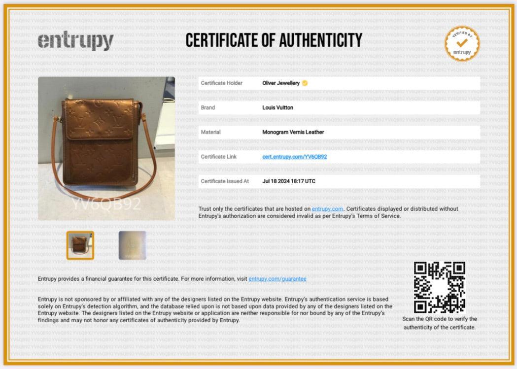 Louis Vuitton Bronze Monogram Vernis Leather Mott Bag