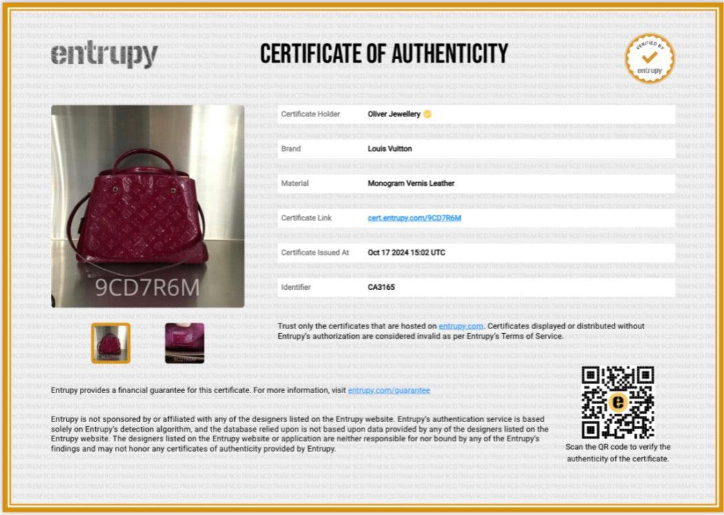 Louis Vuitton Burgundy Monogram Vernis Montaigne MM