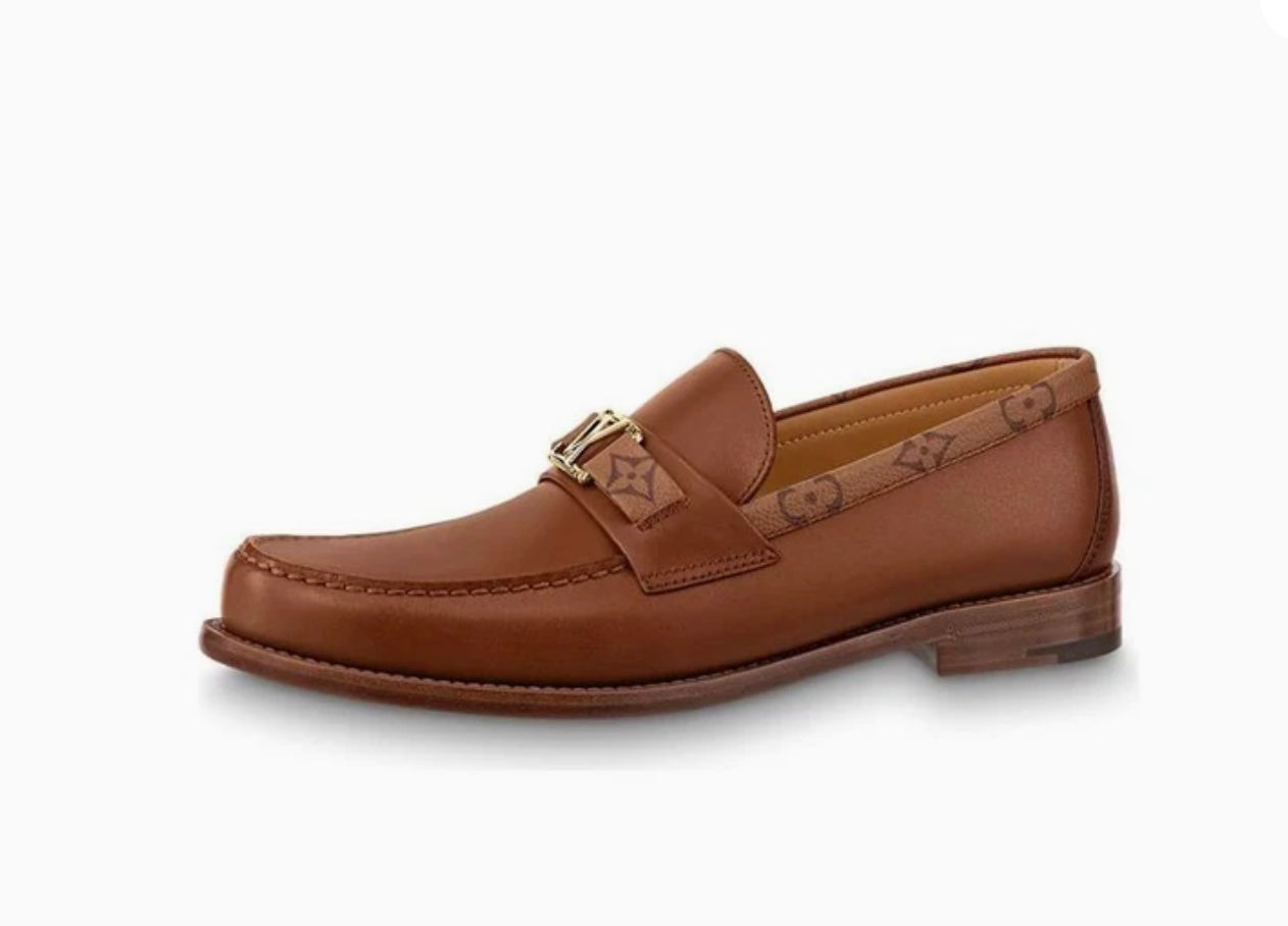 LOUIS VUITTON CALFSKIN LEATHER MAJOR LOAFERS