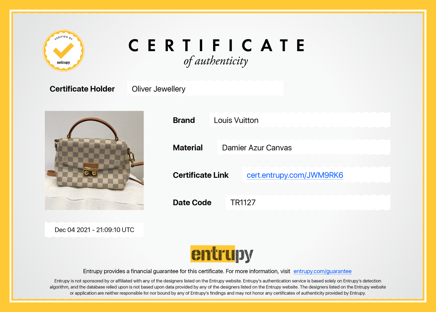 Louis Vuitton Damier Azur Croisette