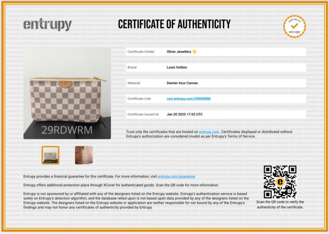 Louis Vuitton Damier Azur Double Zip Pochette