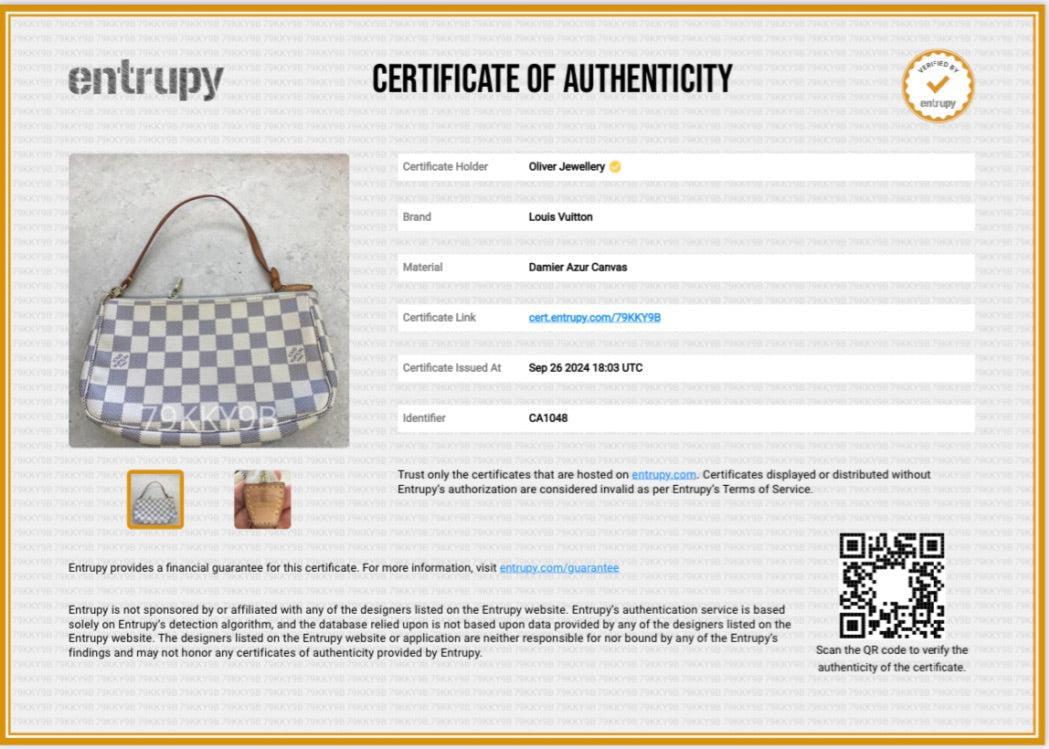 Louis Vuitton Damier Azur Pochette Accessories
