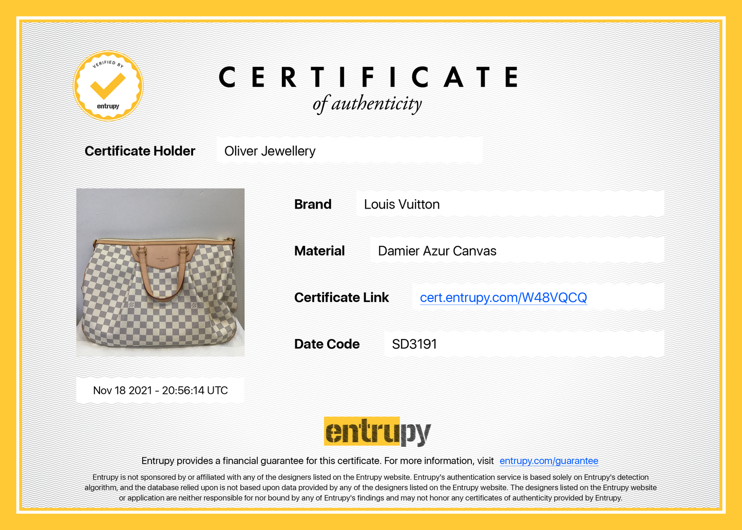 Louis Vuitton Damier Azur Siracusa GM