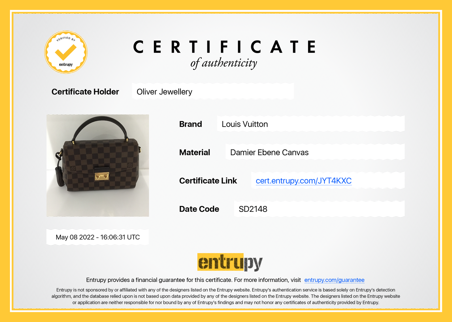 Louis Vuitton Damier Ebene Croisette