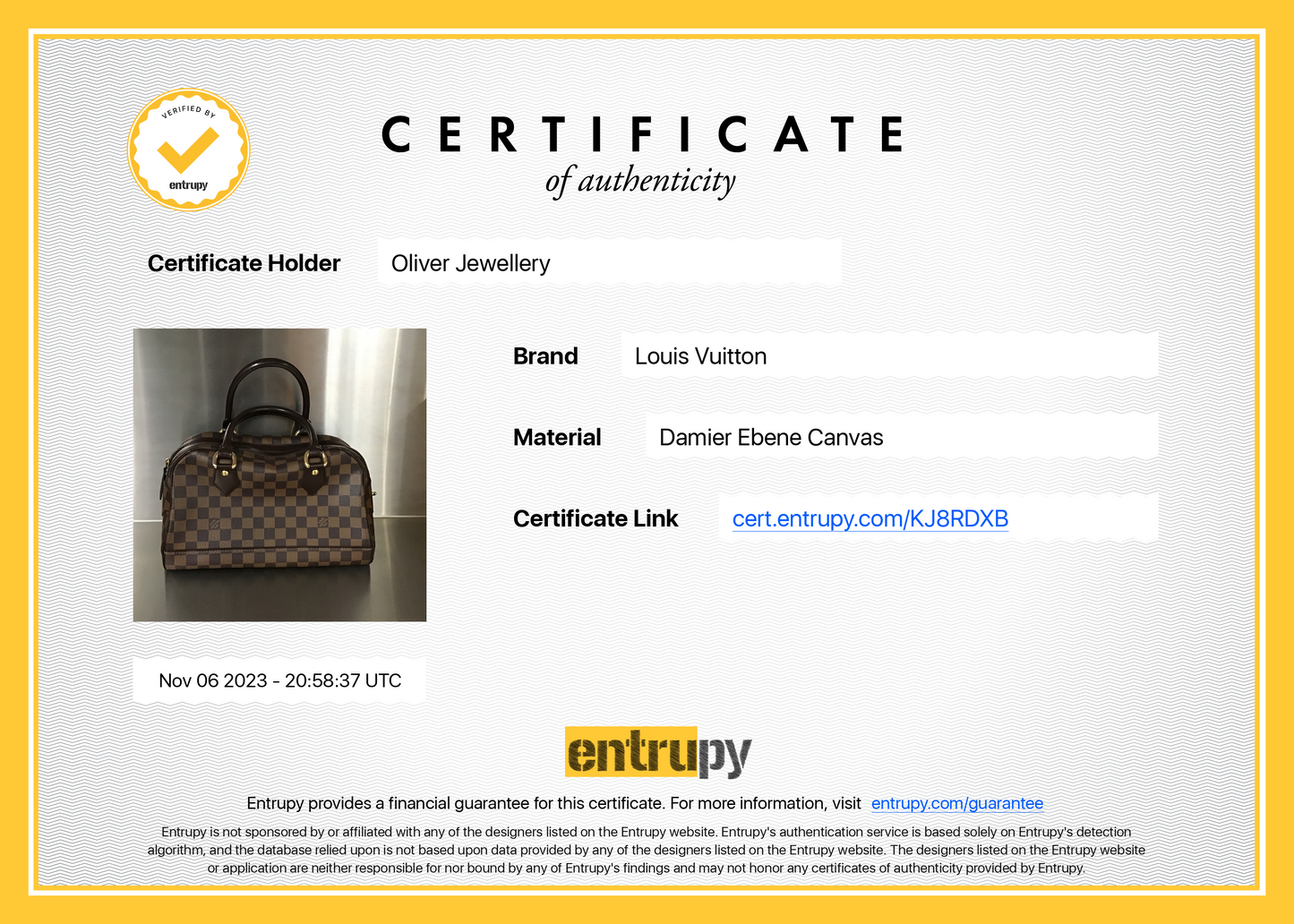 Louis Vuitton Damier Ebene Duomo Handle Bag