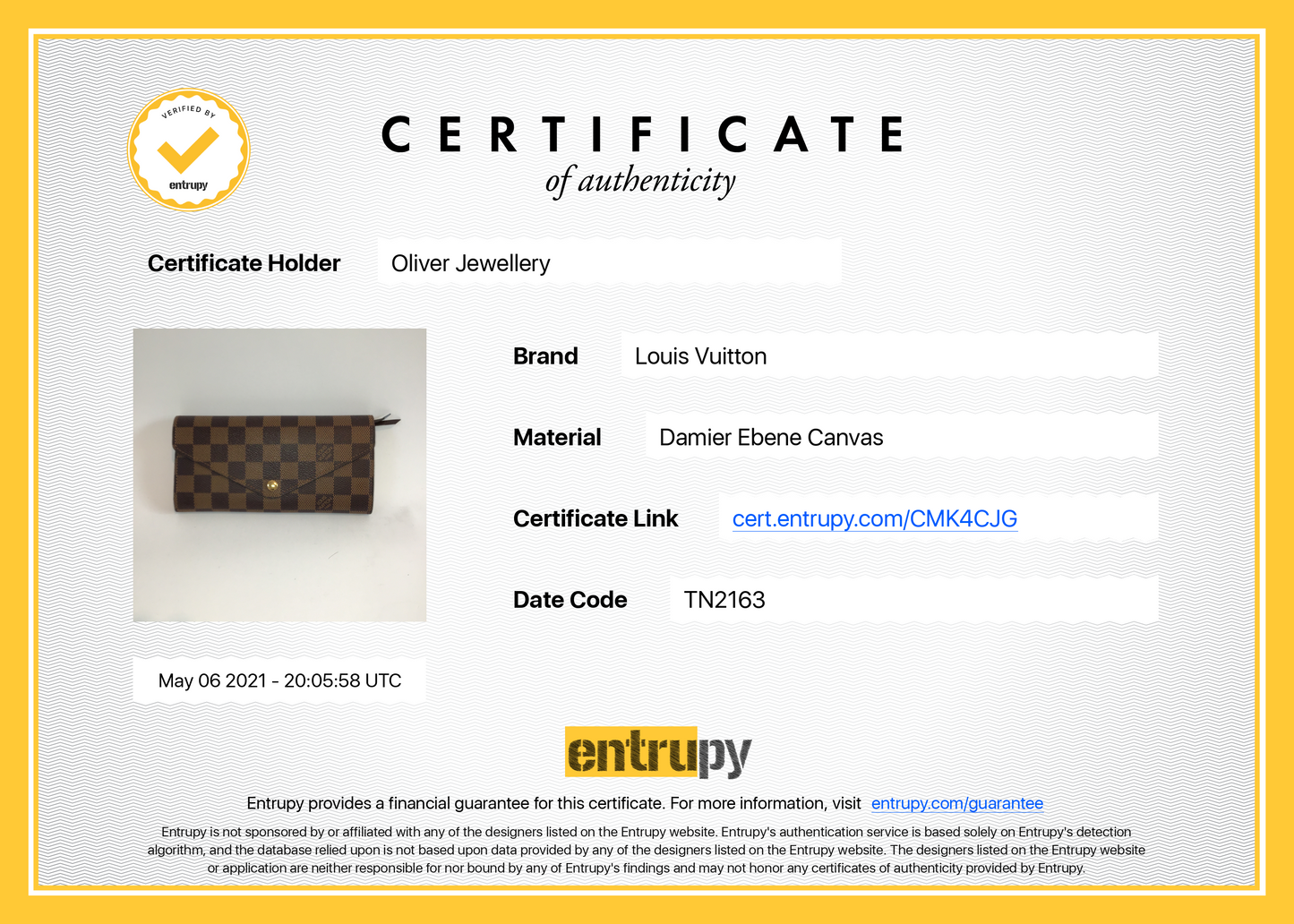 Louis Vuitton Damier Ebene Josephine Wallet