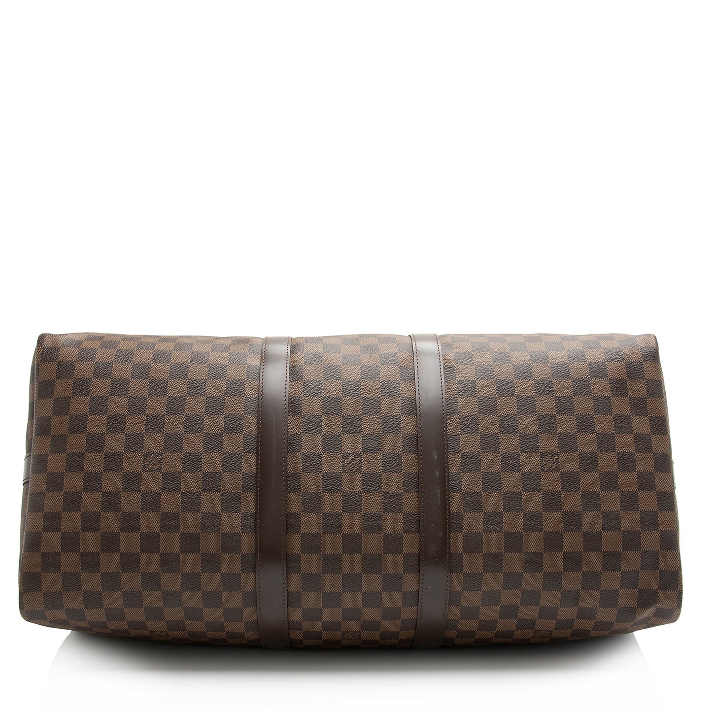 Louis Vuitton Damier Ebene Keepall Bandouliere 55 Duffle Bag (SHF-23762)