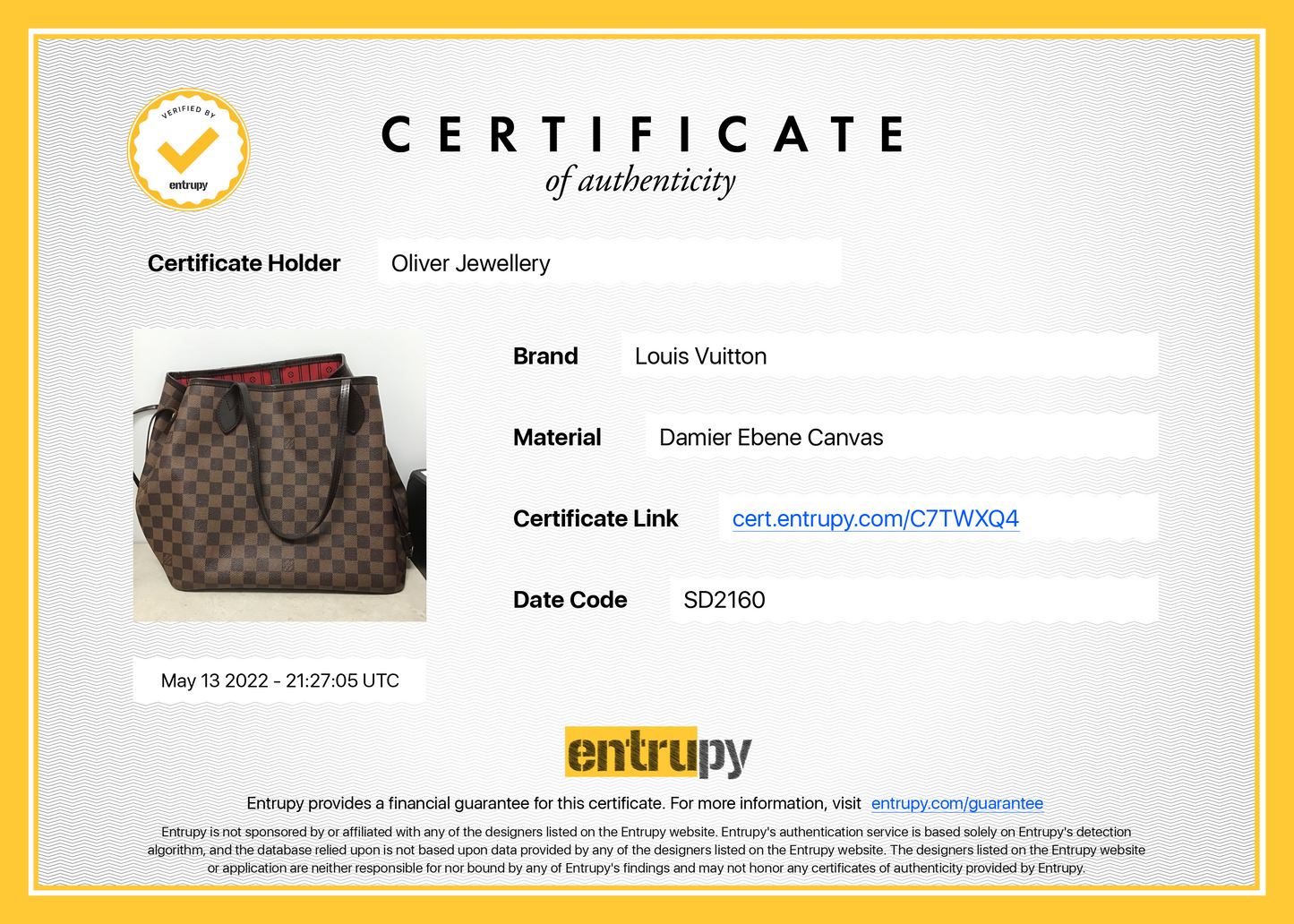 Louis Vuitton Damier Ebene Neverfull MM