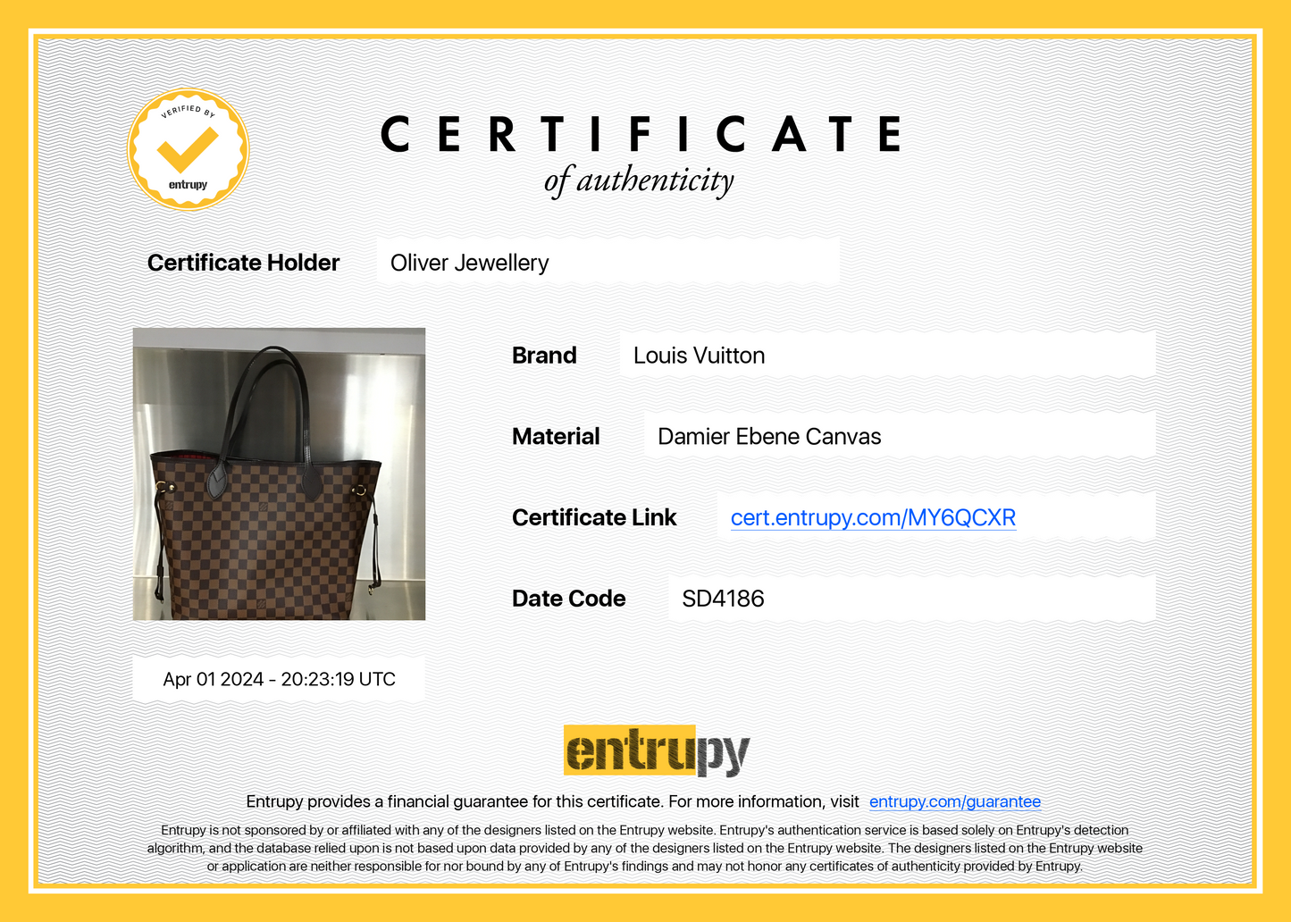Louis Vuitton Damier Ebene Neverfull MM