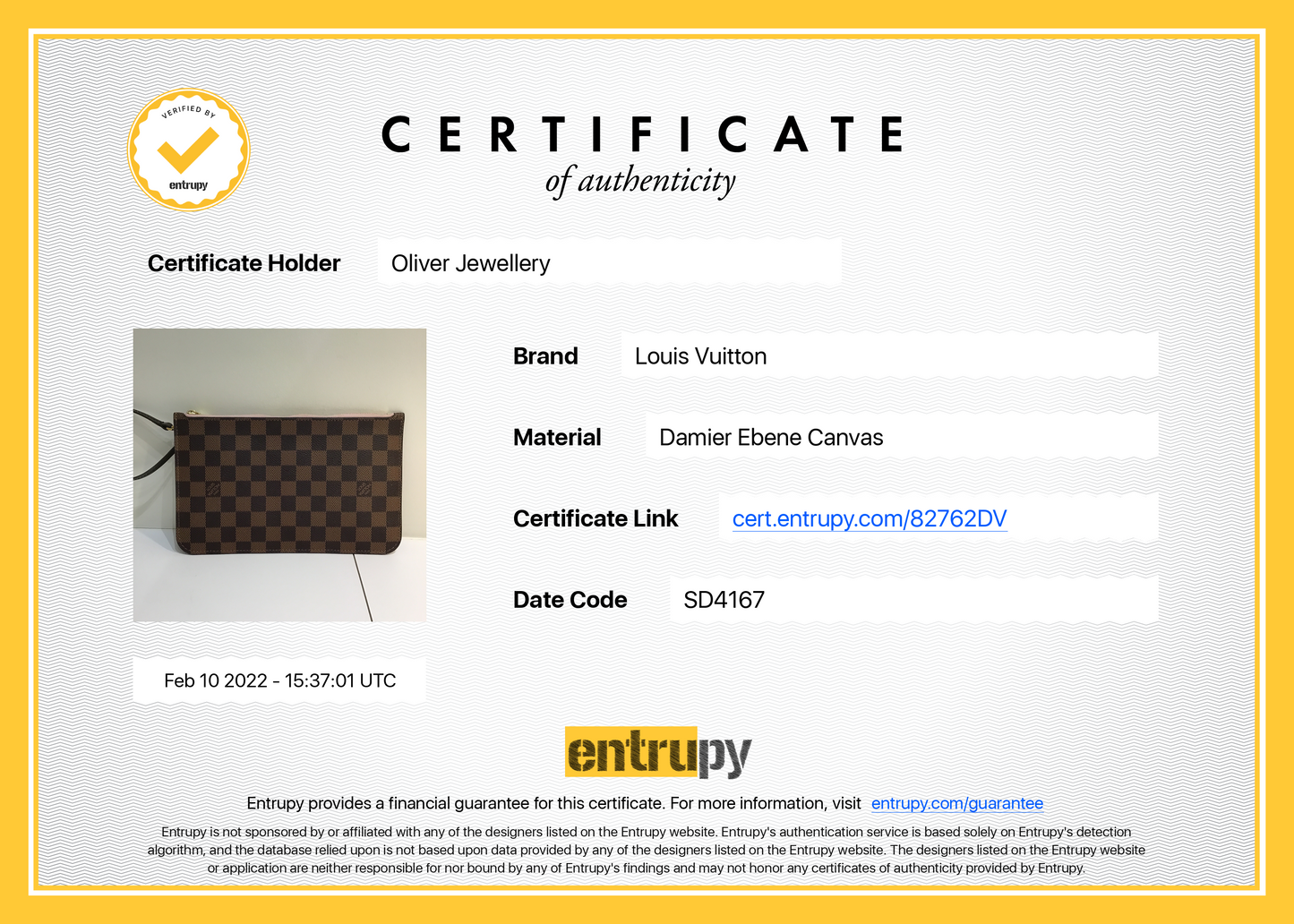 Louis Vuitton Damier Ebene Neverfull Pochette