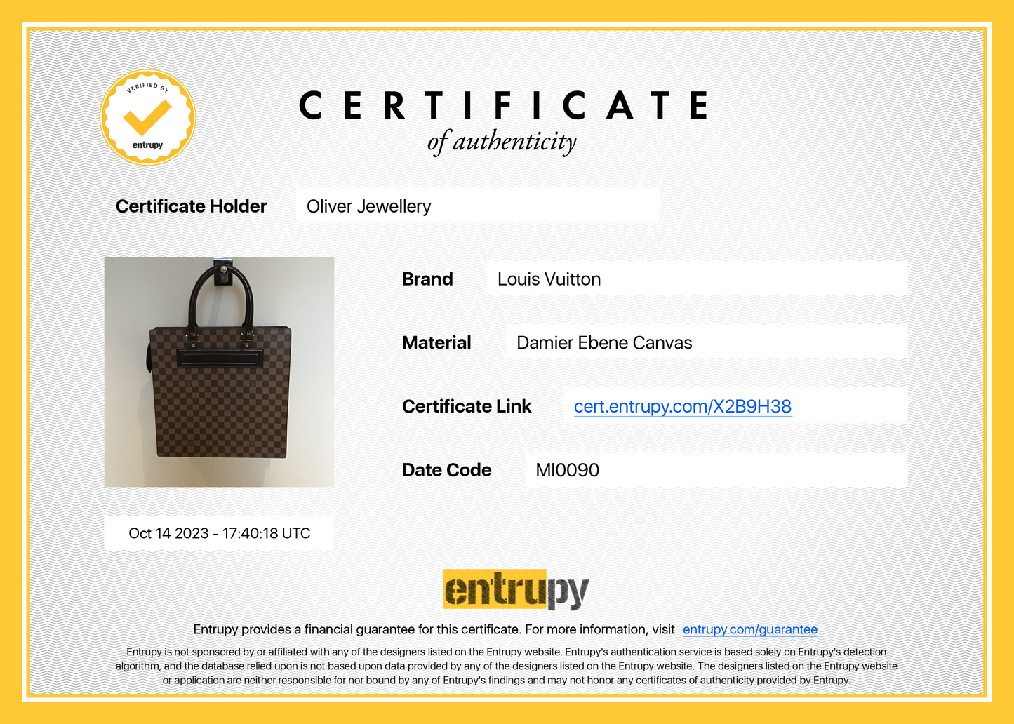 Louis Vuitton Damier Ebene Sac Plat Venice GM