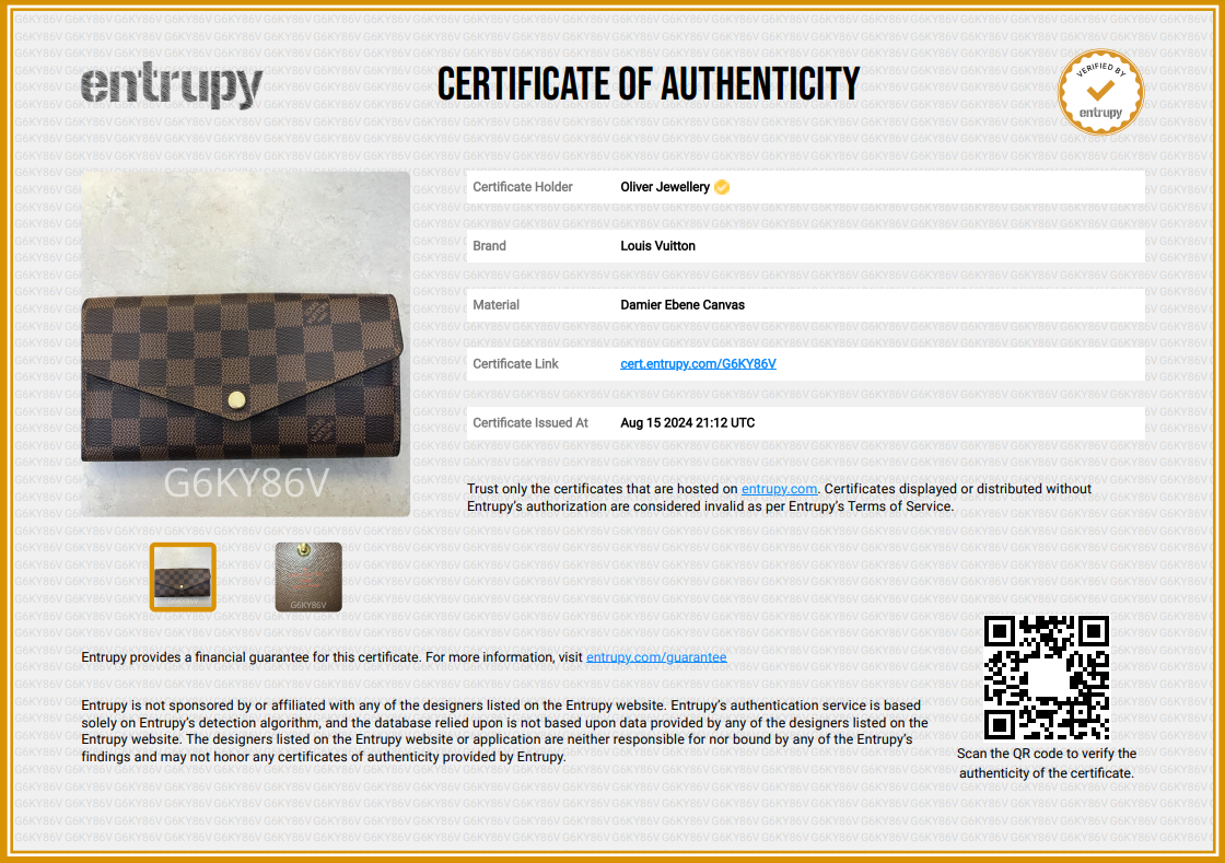 Louis Vuitton Damier Ebene Sarah NM Wallet