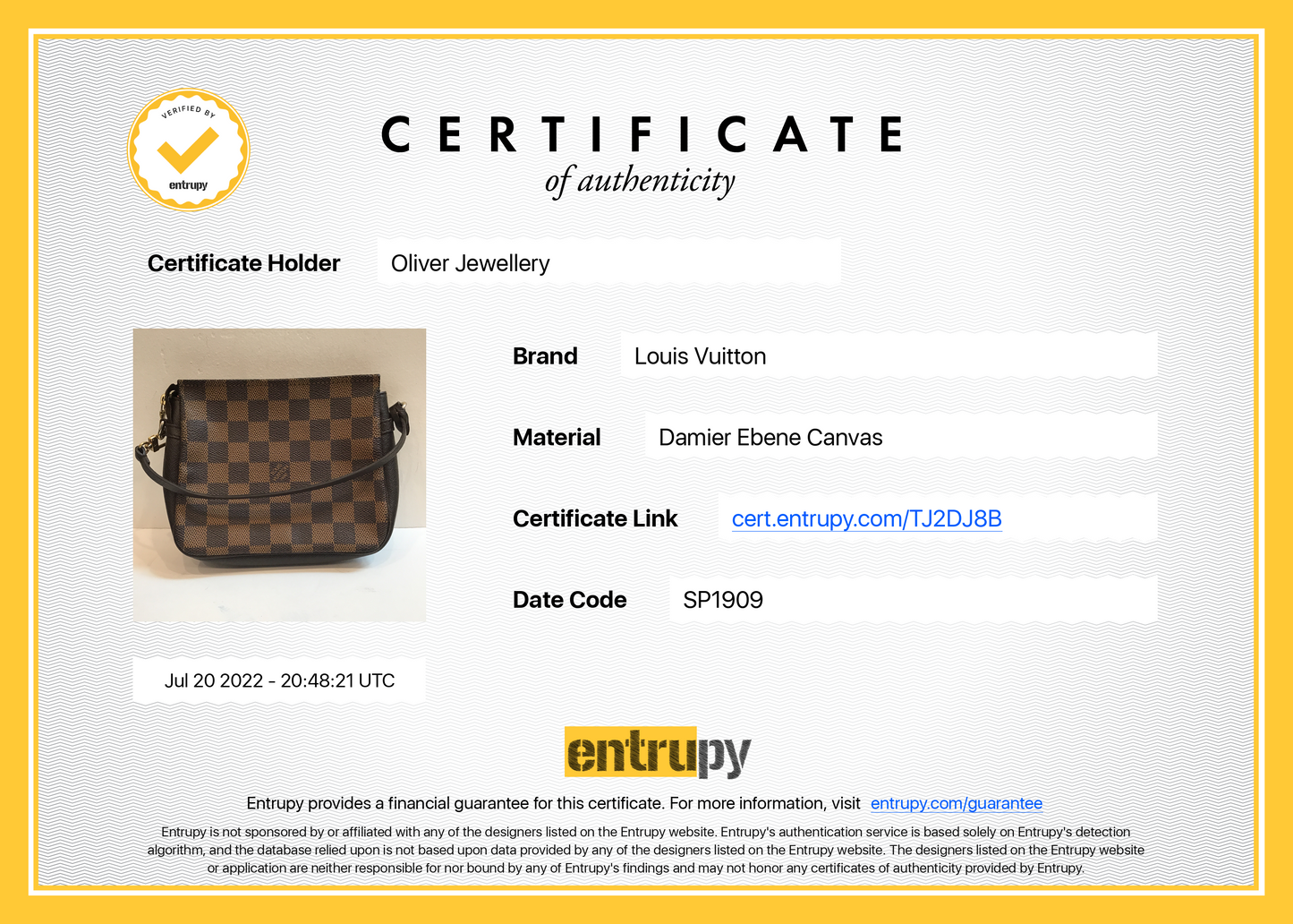 Louis Vuitton Damier Ebene Trouse Pochette