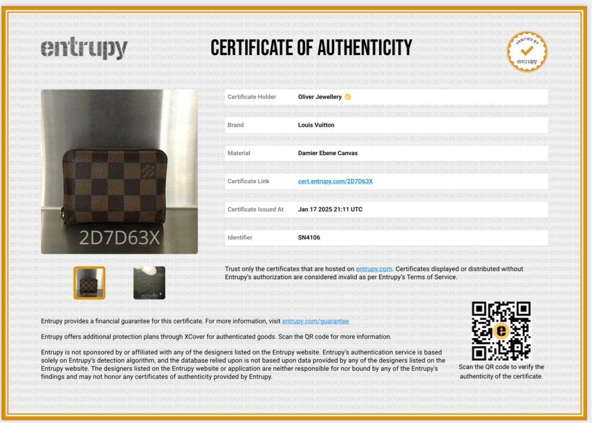 Louis Vuitton Damier Ebene Zippy Coin Purse