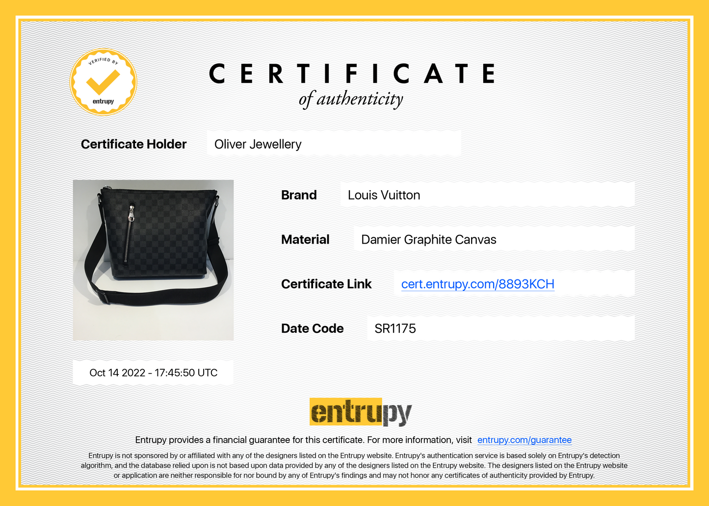 Louis Vuitton Damier Graphite Mick PM