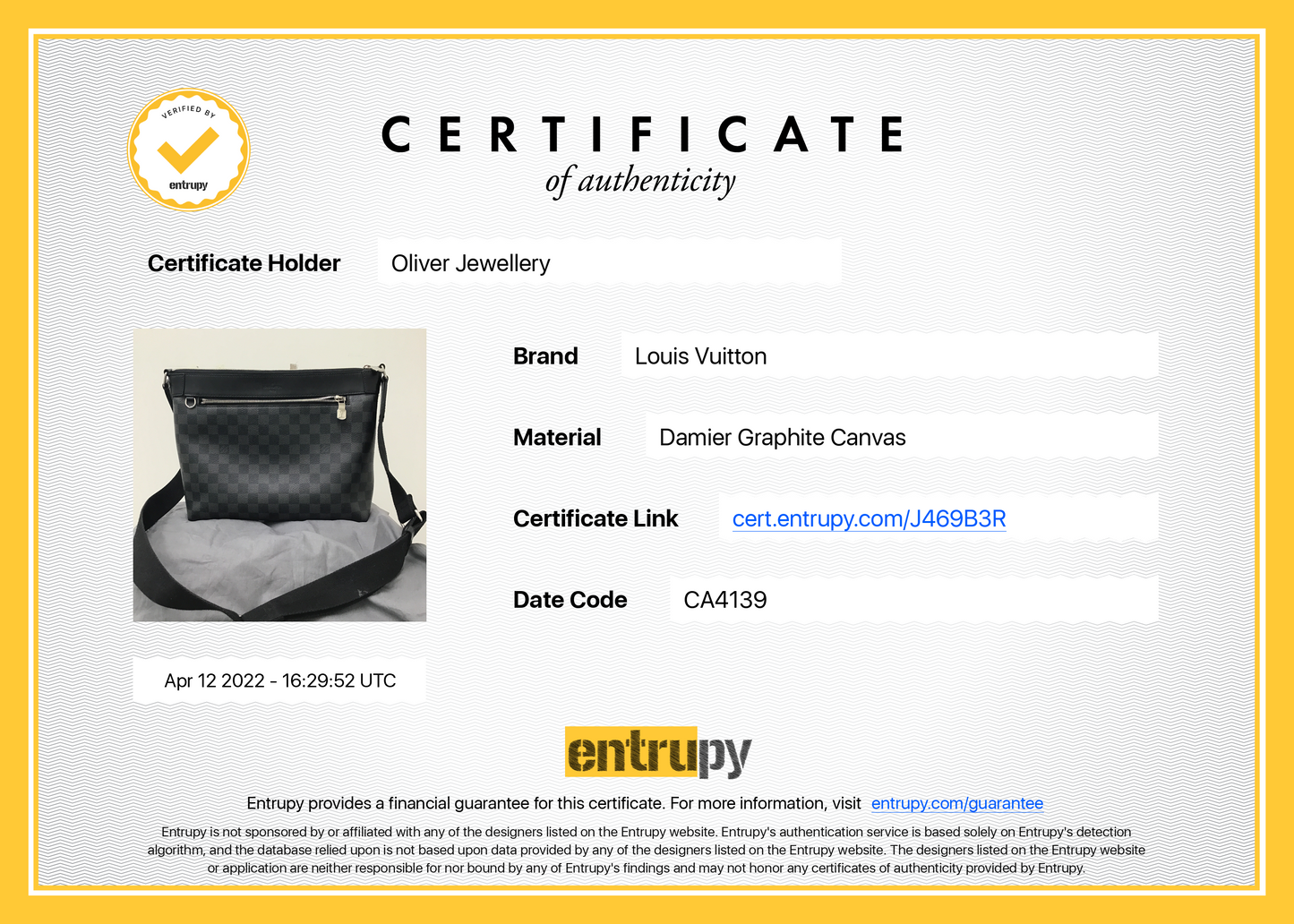 Louis Vuitton Damier Graphite Mick PM