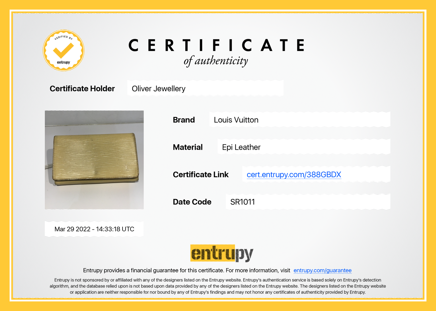 Louis Vuitton Epi Leather Porte-Monnaie Tresor Wallet