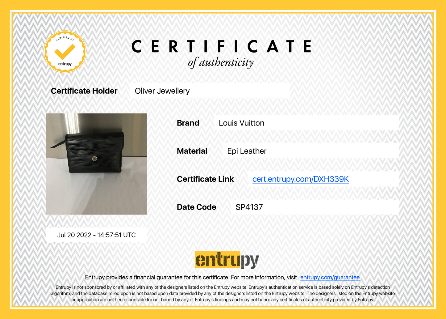 Louis Vuitton Epi Leather Victorine Wallet